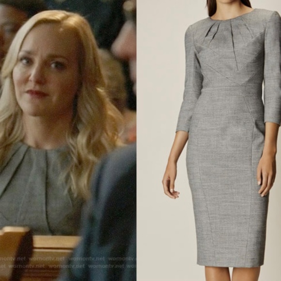 Karen Millen tailored professional pencil midi dress - Picture 2 of 16